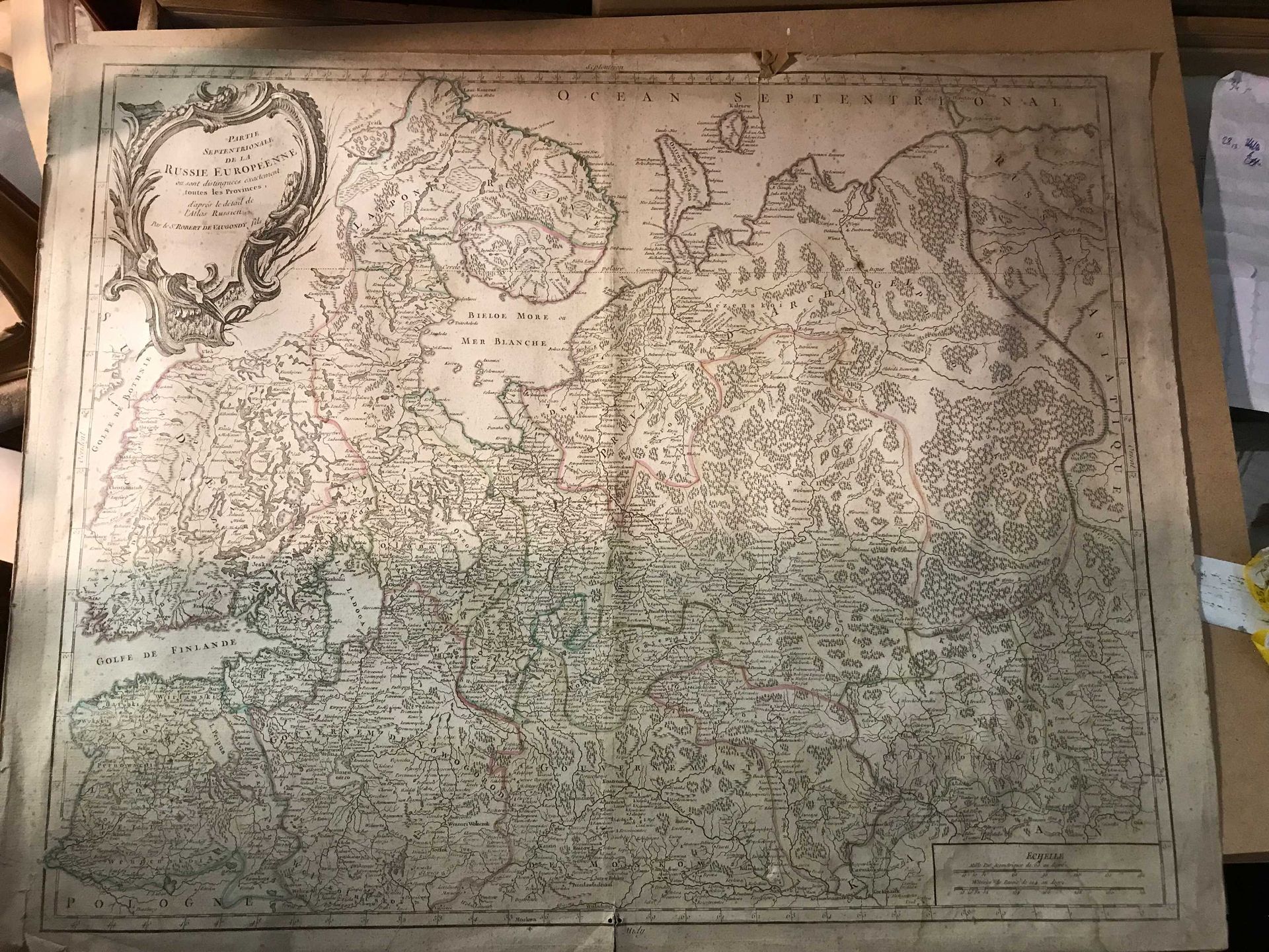 Null Dos mapas mejorados de la Rusia meridional y europea. Falta 52x65cm