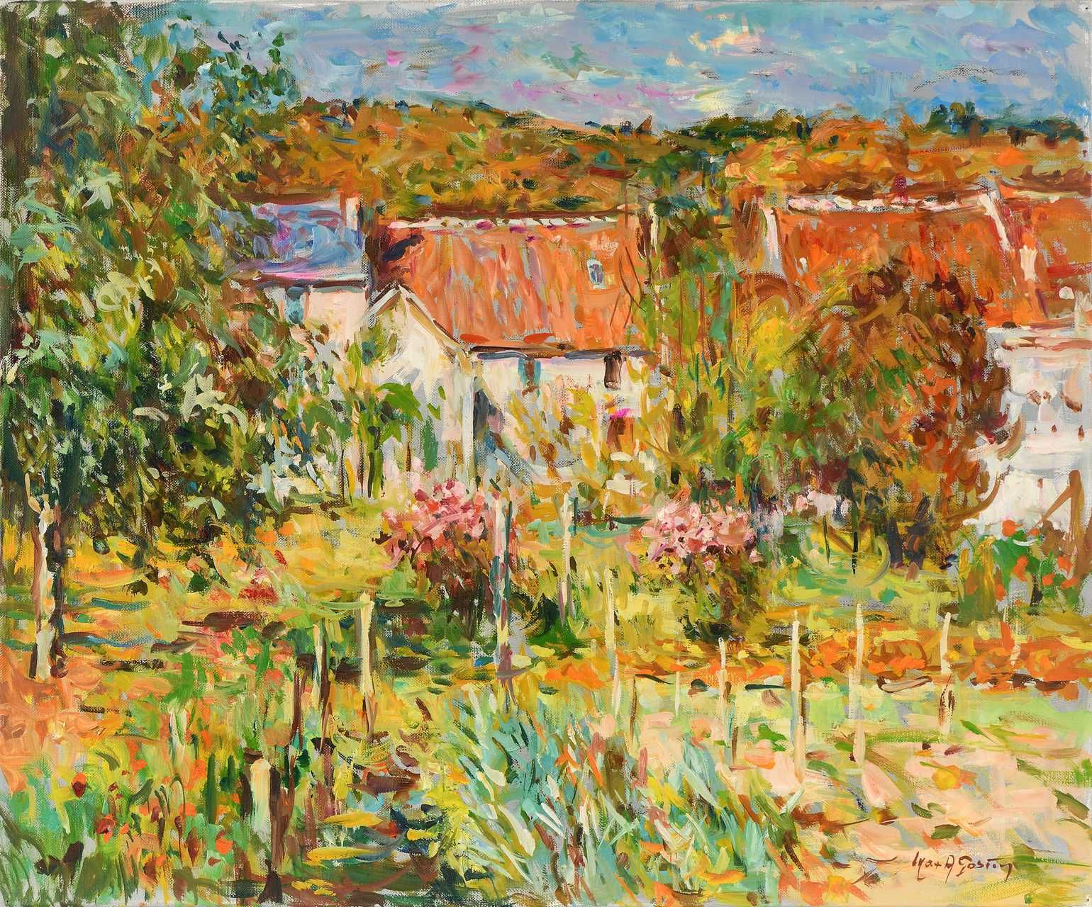 Null Max AGOSTINI (1914-1997) The mill in Gargilesse 布面油画。右下方有签名。54 x 65 cm (E65&hellip;