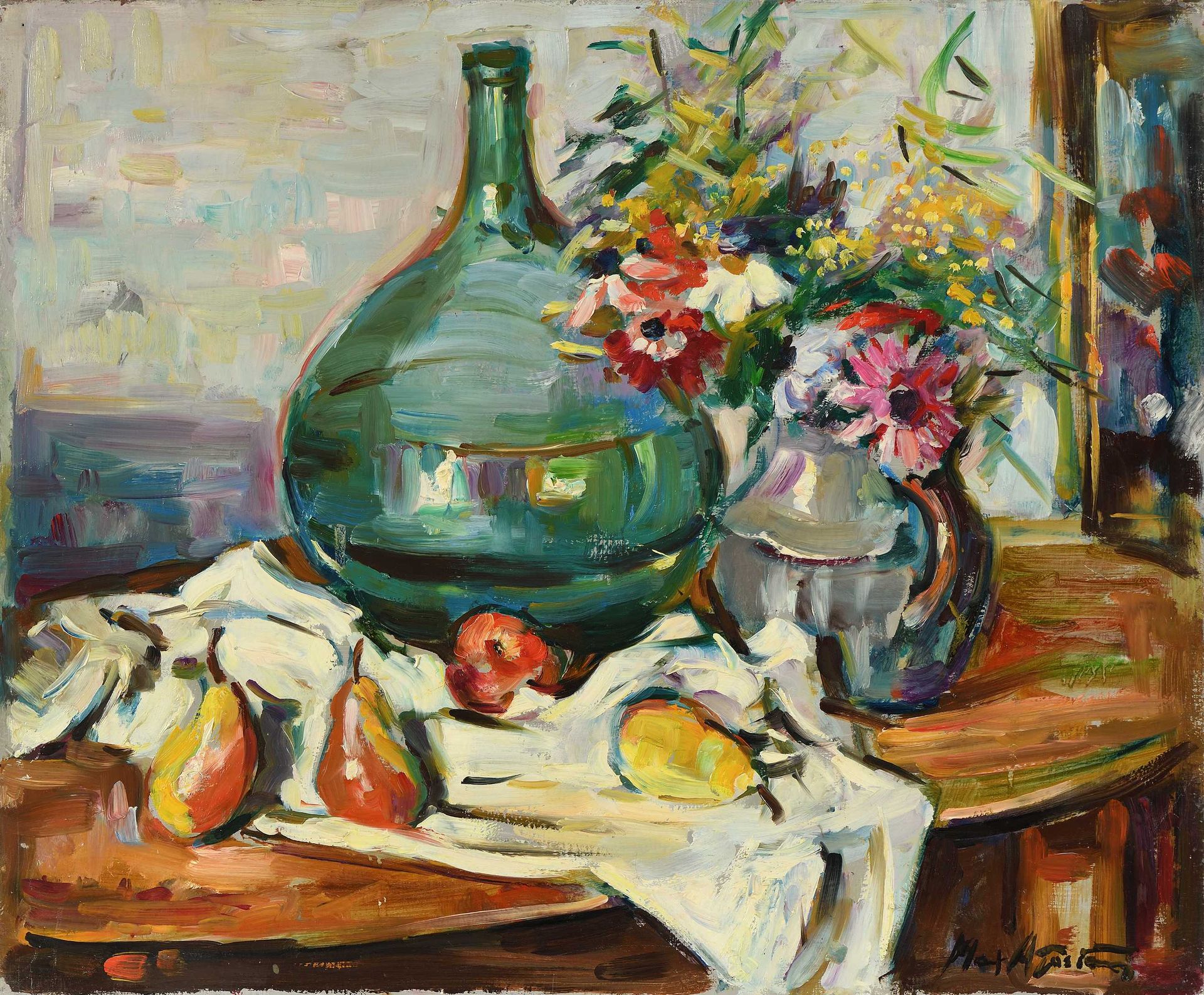Null Max AGOSTINI (1914-1997) Still life with a lady-ring Oil on canvas. Signed &hellip;