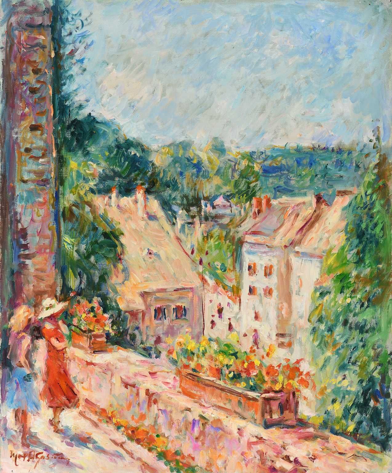 Null Max AGOSTINI (1914-1997) The Roofs at Gargillesse 布上油画。左下角有签名。61 x 50 cm (E&hellip;