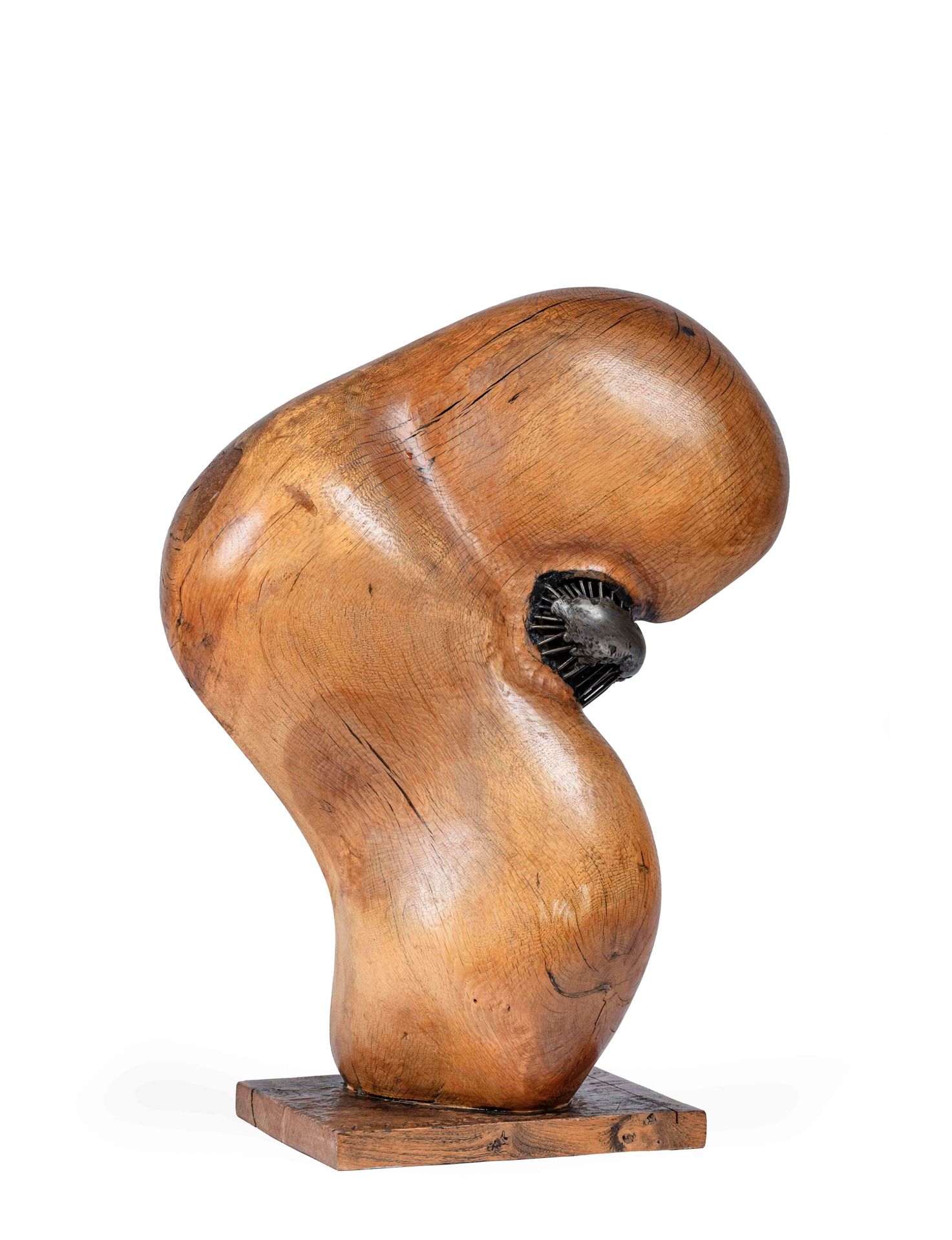 Null Jean ZORKO (1937-2023) Sculpture en bois et métal, taille directe. Signée «&hellip;