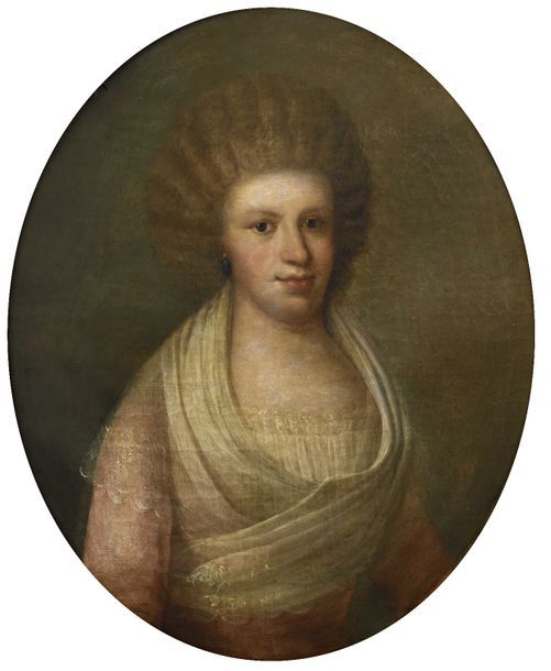 Null 17 Ecole allemande de la seconde moitié du XVIIIe siècle. Portrait de femme&hellip;