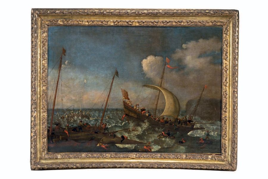 Attribué à Jan PEETERS (Anvers 1624 - vers 1677) 
Navire en danger près d'une cô&hellip;