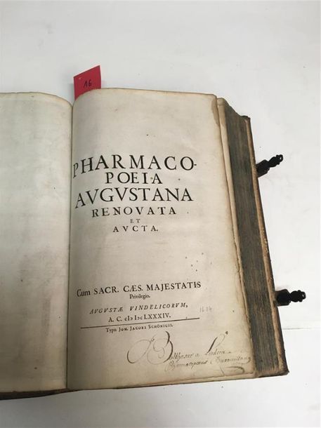 Null 16. [AUGSBOURG]. Pharmacopoeia Augustana renovata et aucta. Augsbourg, Jaco&hellip;