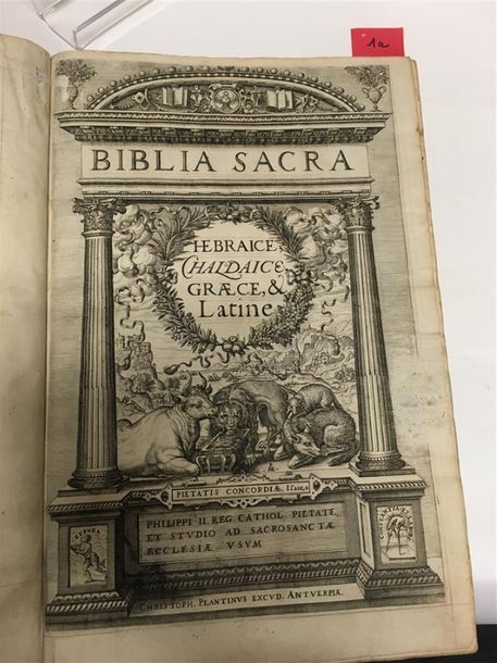 Null 1. Biblia Sacra Hebraice, Chaldaice, Graece & Latine. Anvers, Christophe Pl&hellip;