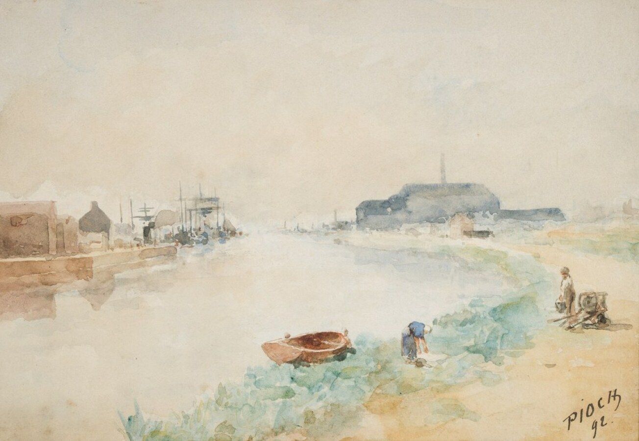 Null Joseph PIOCH (19. Jahrhundert)

Entlang der Ufer

Aquarell auf Papier, rech&hellip;