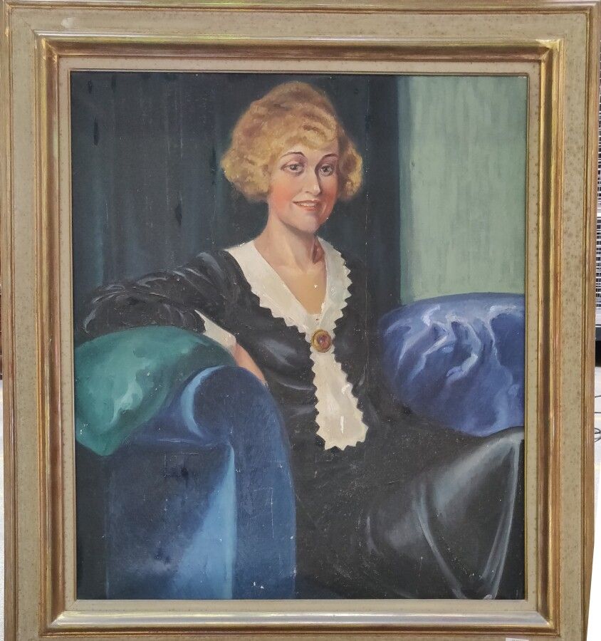 Null 约1930年的法国学校

一位优质女士的画像

布面油画。

(损坏和丢失的部件)

86 x 75厘米

 我们在此附上

Andrée RUY

&hellip;