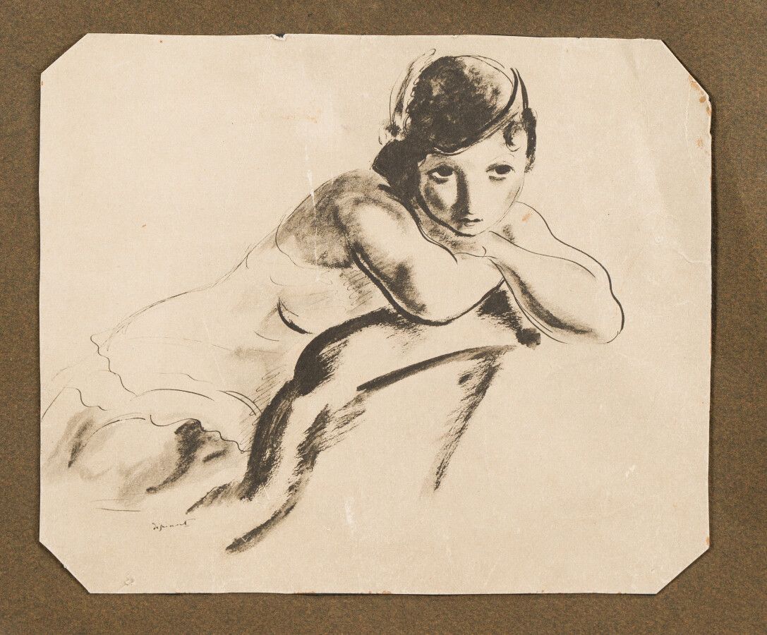 Null 17.安德烈-迪尼蒙(André DIGNIMONT) (1891-1965)

女人靠着和女人从后面

两张纸上的水洗画，已签名。

18 x 21&hellip;