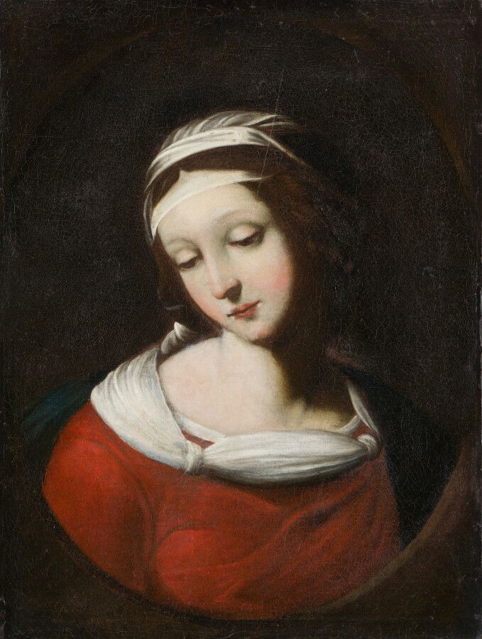 Null 23.17世纪末的意大利学校

圣母的半身画像

布面油画

47 x 35 cm

在拉斐尔的 "布里奇沃特圣母 "之后，在爱丁堡，苏格兰国家美术馆&hellip;