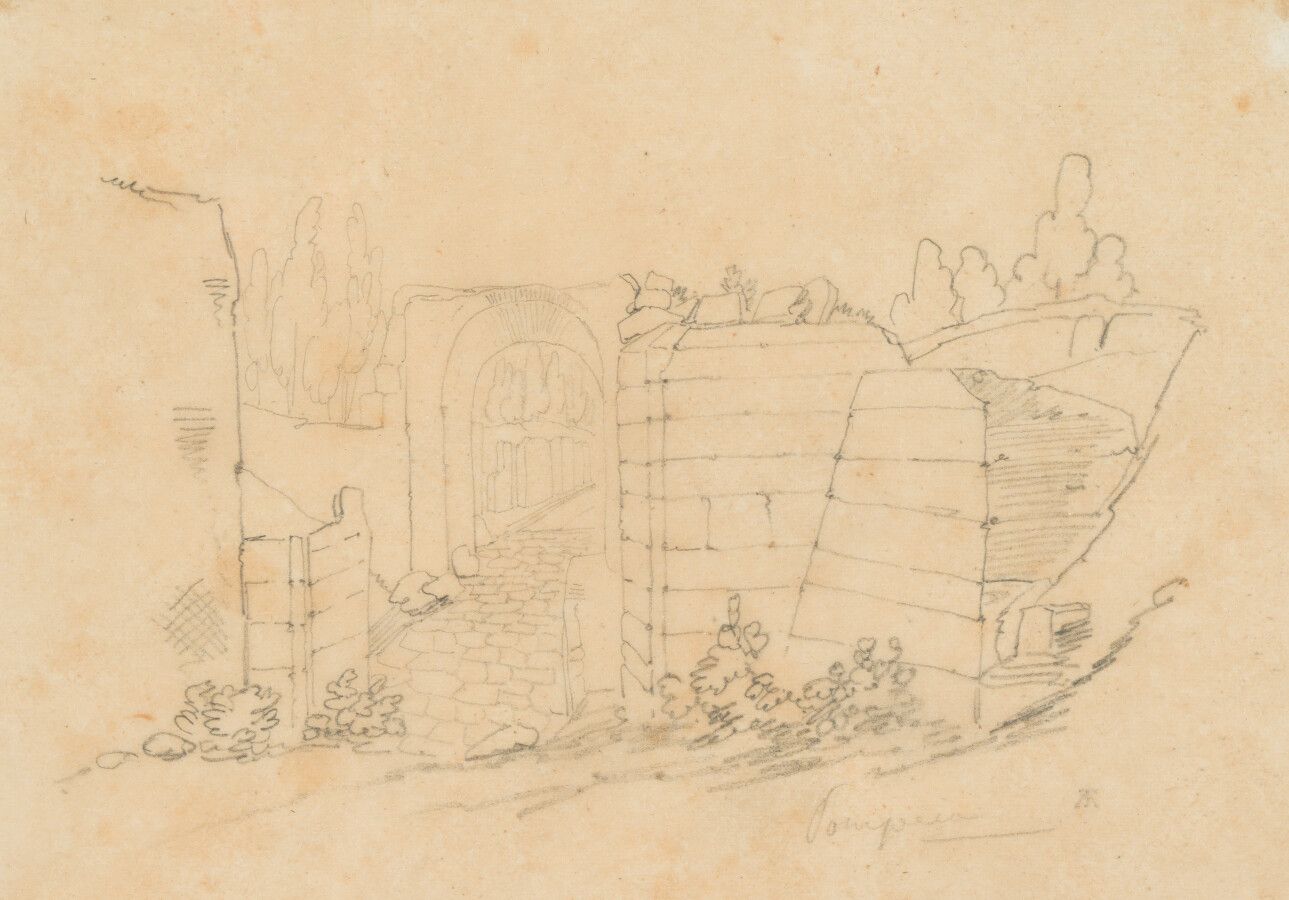 Null 8.泰奥多尔-卡鲁埃尔-达利尼（Chaume 1798 - Lyon 1871）。

同一山头上的两道风景：罗马的风景

罗马和庞贝城的景色

描图纸&hellip;
