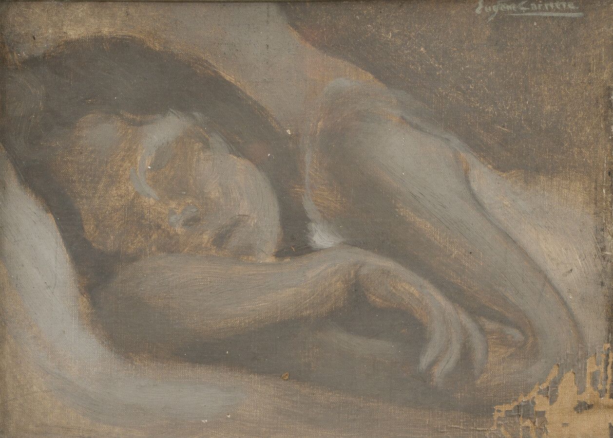 Null 40. Eugène CARRIERE (1849-1906)

Sleeping Woman

Oil on canvas.

Signed upp&hellip;