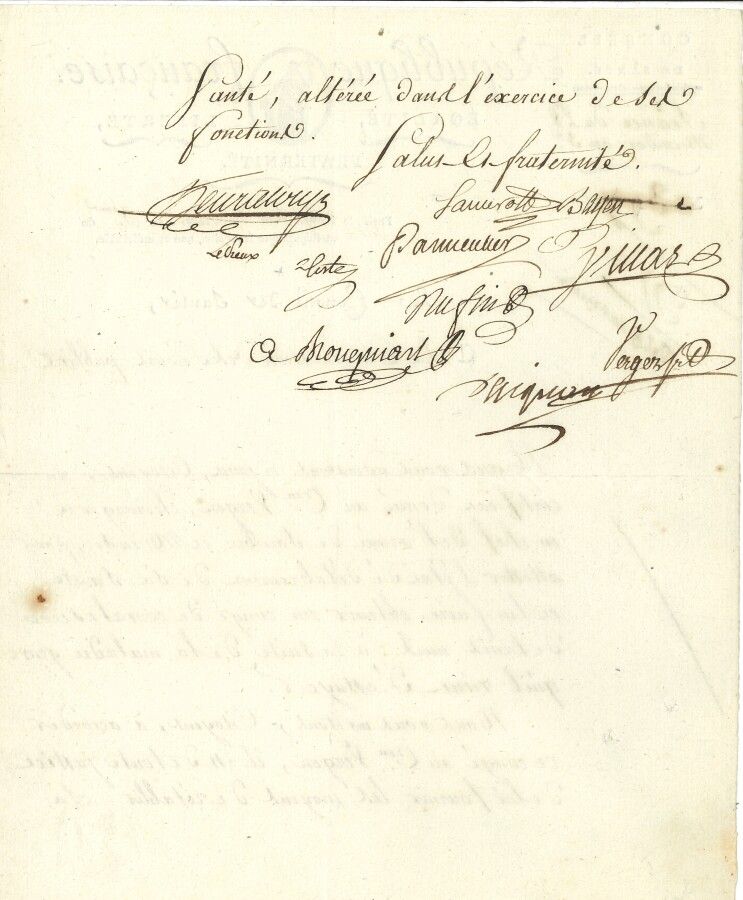 Null 72.卫生局

理事会成员的P.S.和L.S.，19日和28日

messidor III (1795年7月7日和16日); 2页in-fol.

1&hellip;