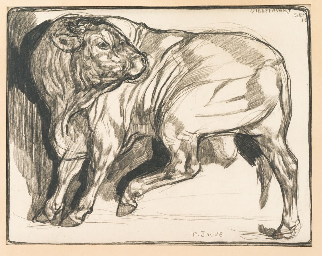 Null 46.Paul JOUVE (1878-1973)

牛，维勒法瓦德（？

炭笔，已签名，日期为1910年。

30 x 45厘米



出处：前查尔&hellip;