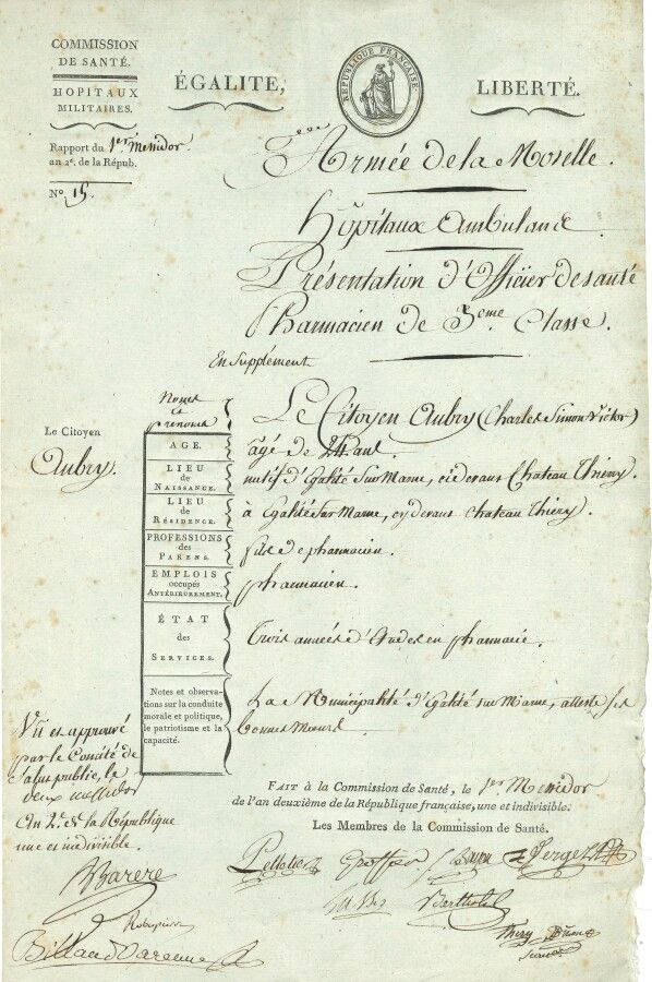 Null 88. Maximilien ROBESPIERRE (1758-1794)

P.S., signée par deux autres membre&hellip;