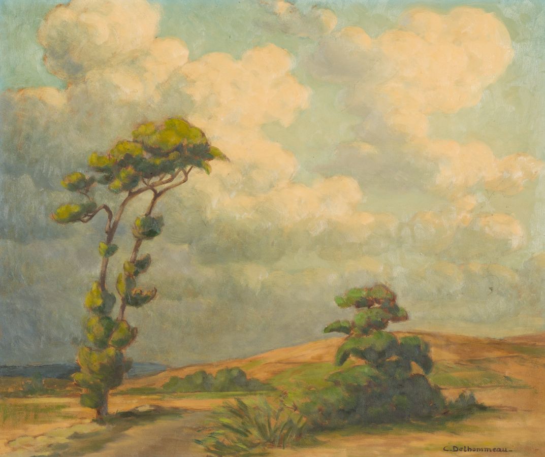 Null 查尔斯-德尔霍莫 (1883-1970)

景观与树木

木板油画，右下方有签名。

46 x 55厘米