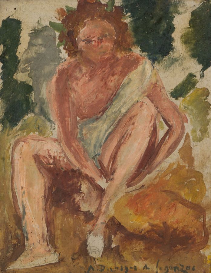 Null 安德烈-杜诺耶-德-塞贡扎克(1884-1974)

坐着的男人

右下角有签名的板面油画。

24 x 18.8 cm