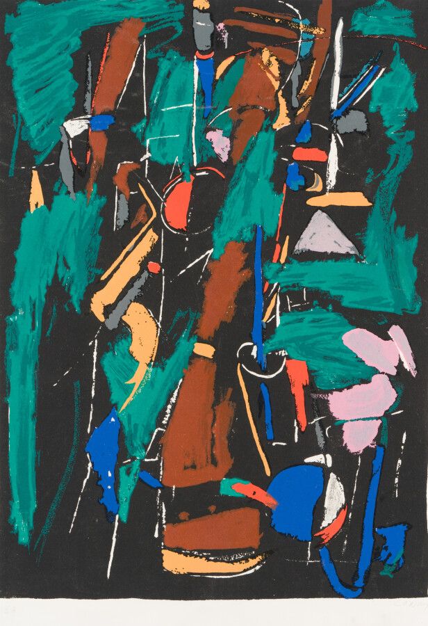 Null André LANSKOY (1902 - 1976)

Composition abstraite en vert et noir.

Lithog&hellip;
