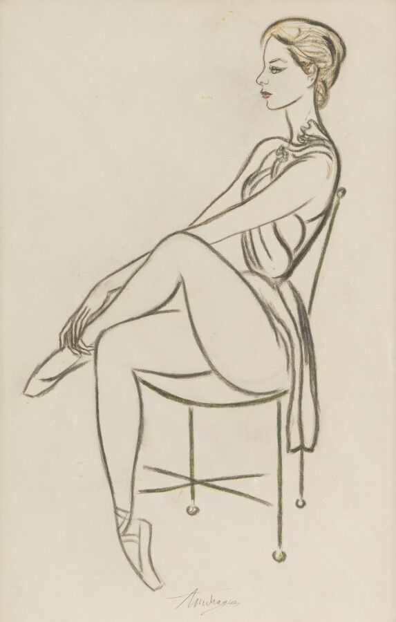 Null Louis TOUCHAGUES (1893 - 1973)

Ballerino seduto

Pastello firmato in basso&hellip;