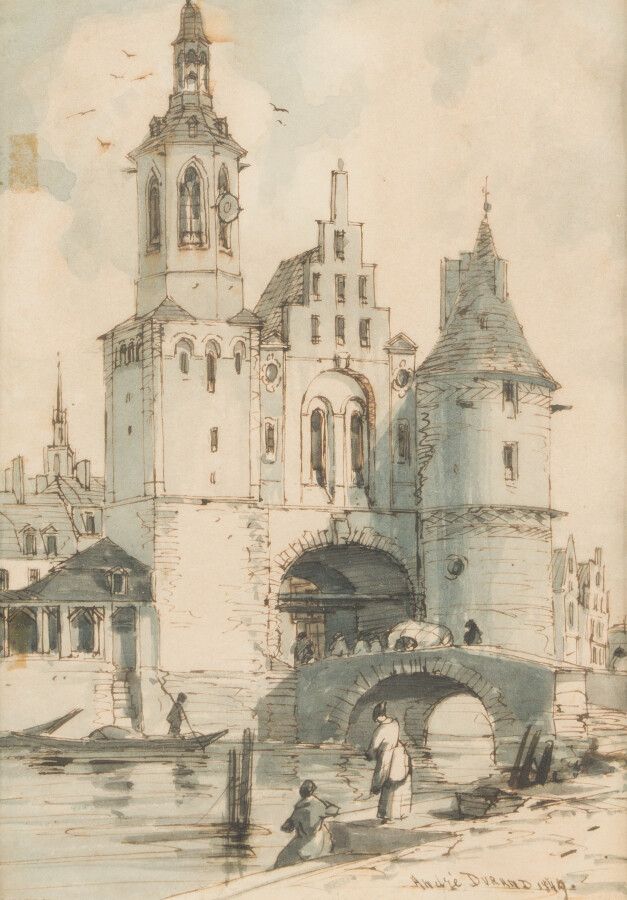 Null André DURANT (1807-1867)

Tor in Belgien

Feder, braune Tinte und Aquarell.&hellip;