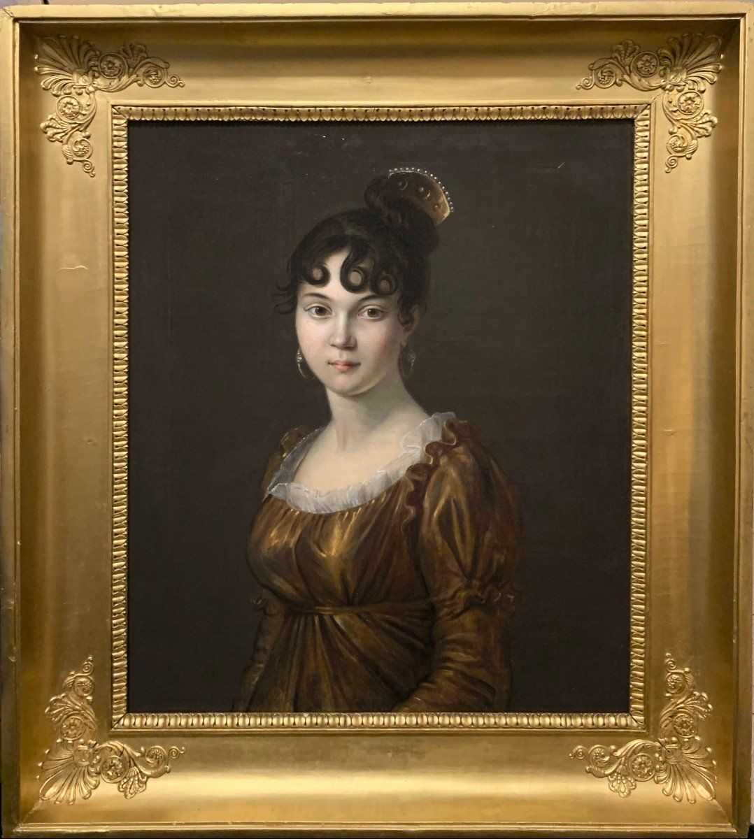 Null 
杰拉德男爵（1770-1837）的随从中19世纪初的法国学校
一个年轻女孩的画像
布面油画
61 x 50厘米