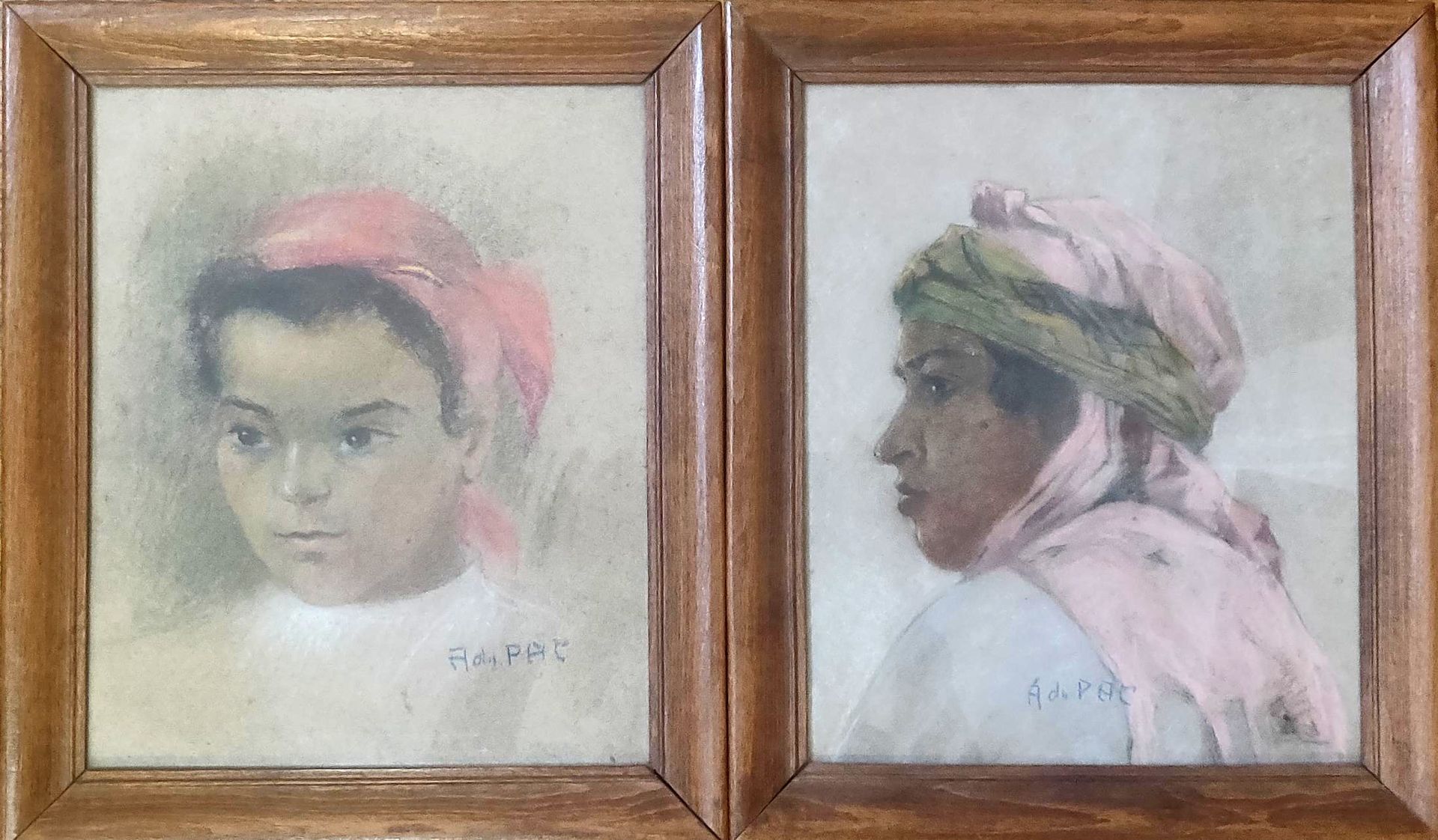 ANDRÉE DU PAC (1891 - 1966) 
ANDRÉE DU PAC (1891 - 1966)

Deux portraits

Pastel&hellip;