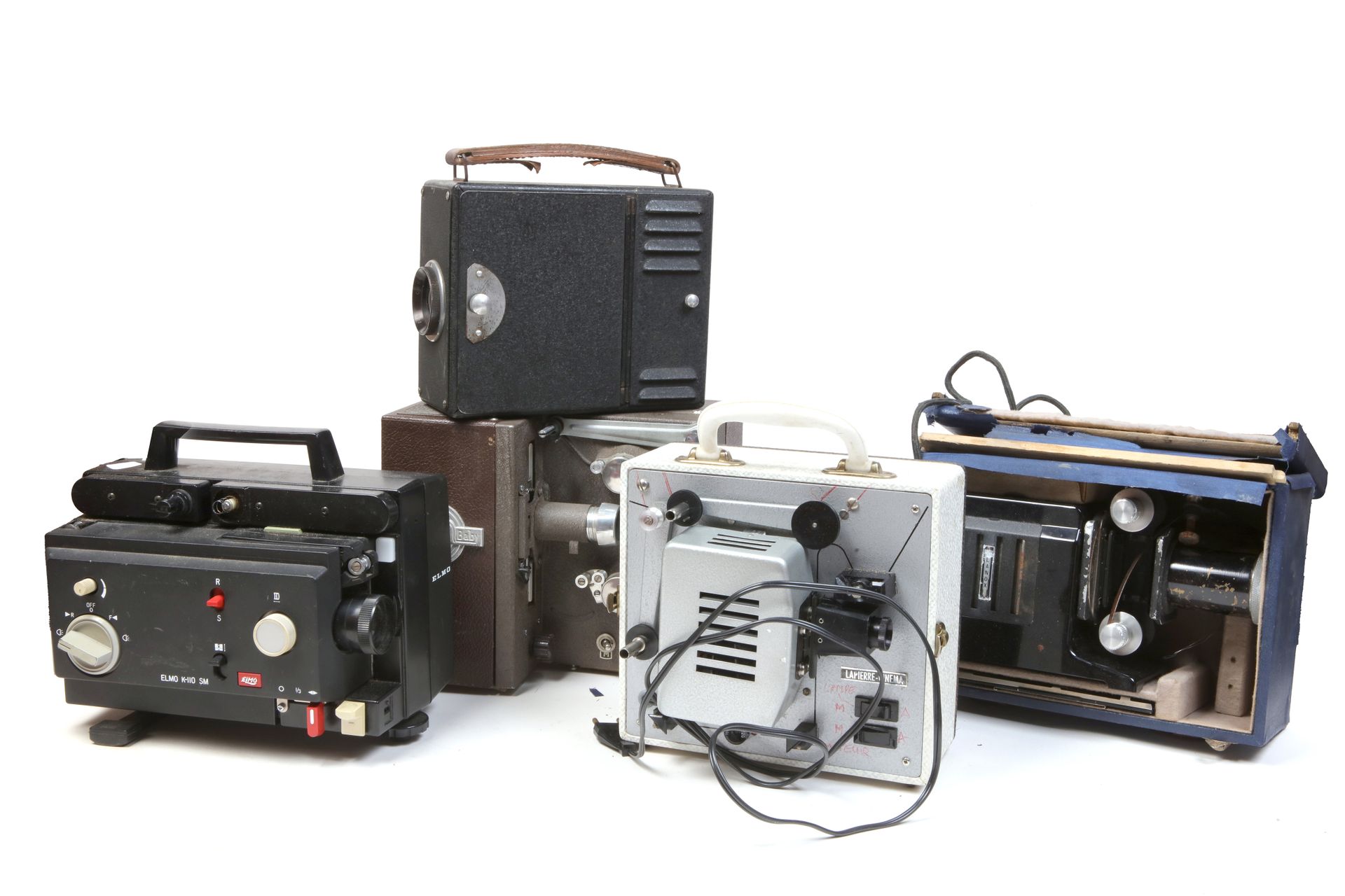 Null Cinema, cinematographic equipment. Set of five various projectors.