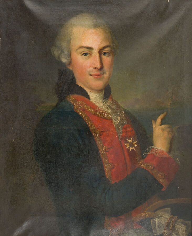 Null 21. Pierre LESSELINE (Caen, vers 1720 - vers 1773)

Portrait d'officier au &hellip;