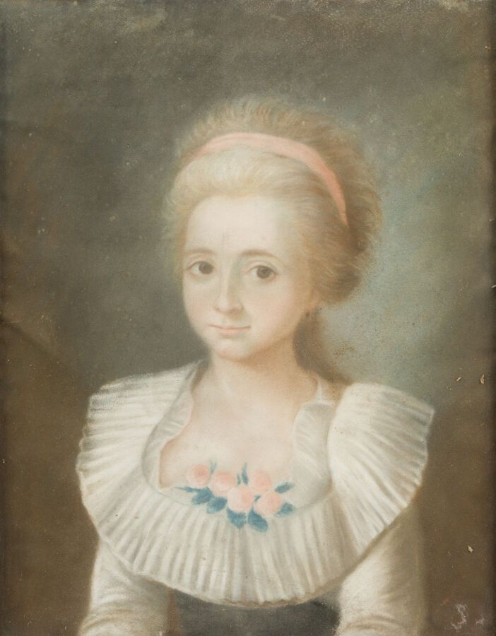 Null 25. Französische Schule aus dem späten 18.

Porträt einer Frau mit Schleife&hellip;