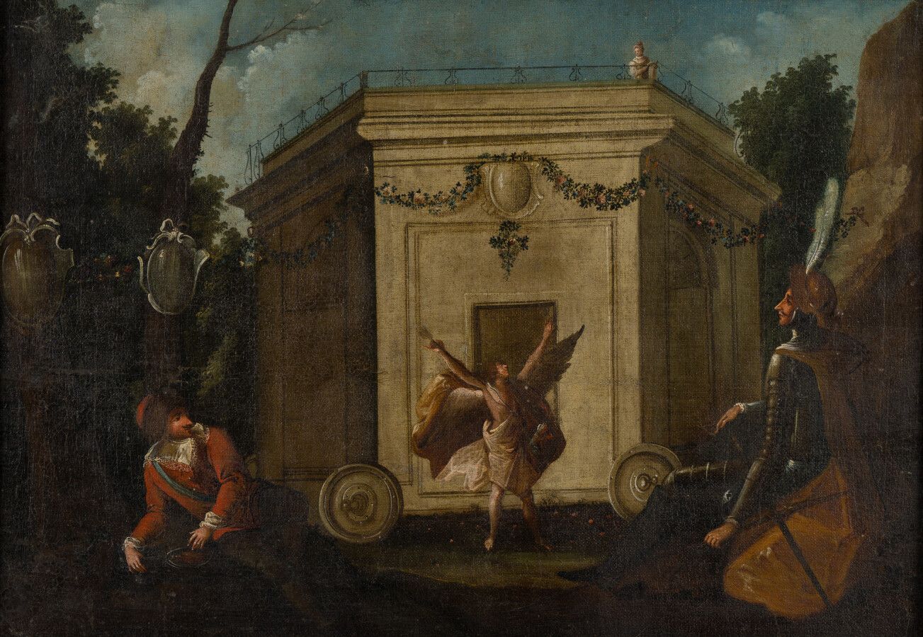 Null 24之二。18世纪的意大利学校

堂吉诃德和寺庙门口的天使

布面油画

(磨损和修复）。

44 x 61厘米