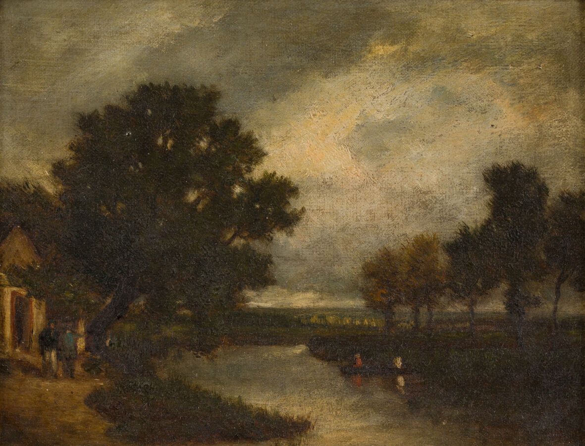 Null 35. French School circa 1850

Edge of a River

Oil on canvas

18 x 23 cm