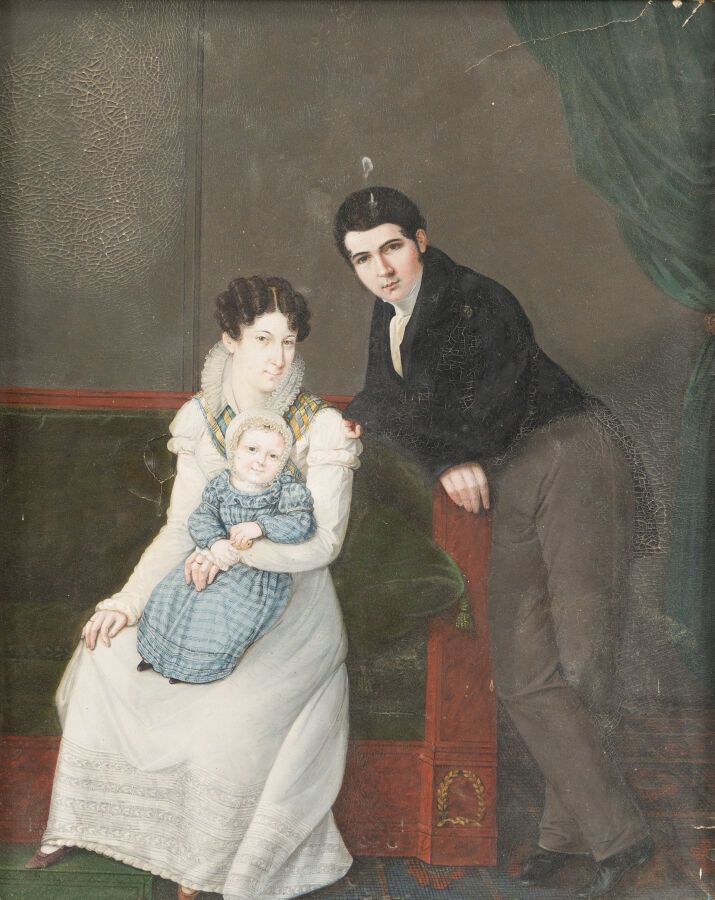 Null 30. École française vers 1820

Mère et son enfant assise entourée de son ma&hellip;