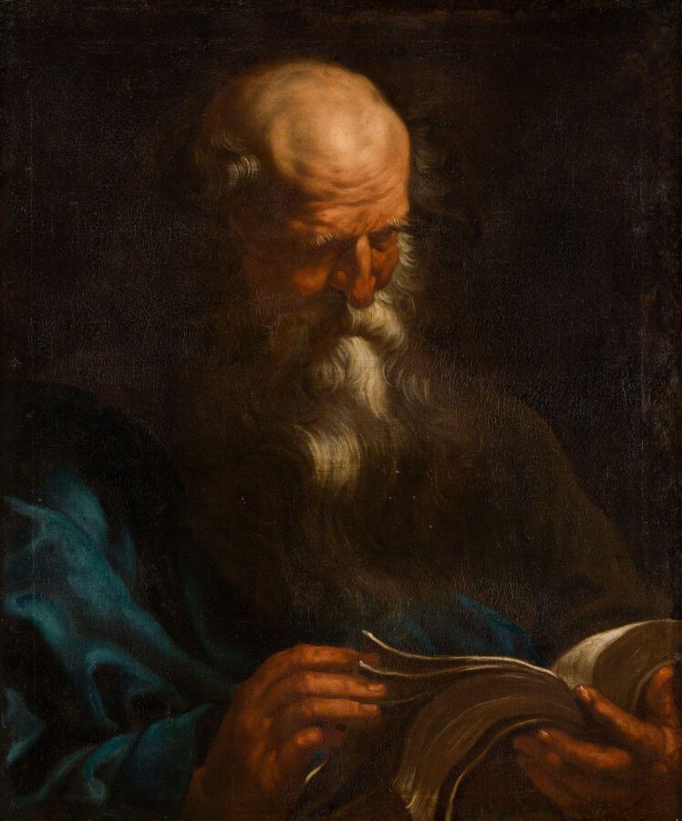 Null 
11. Escuela del norte de Italia, siglo XVII

Retrato de un evangelista

Ól&hellip;