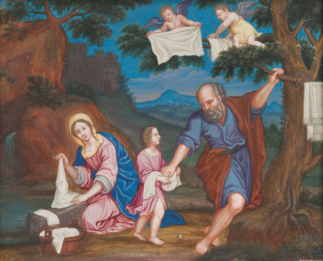 Null 5. Scuola francese del XVII secolo

La Sacra Famiglia

Guazzo

23 x 29 cm