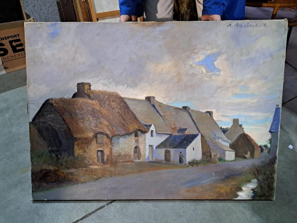 Null A. ANDRIEUX
Houses in Brittany
Oil on canvas signed in the upper right corn&hellip;