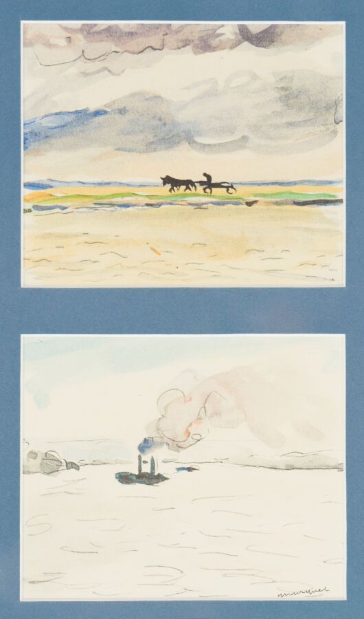 Null 阿尔伯特-马奎特（1875-1947年）
Vapours x 2, Bay and The Ploughman
四幅套画，装在两个框架里。
每个10 &hellip;