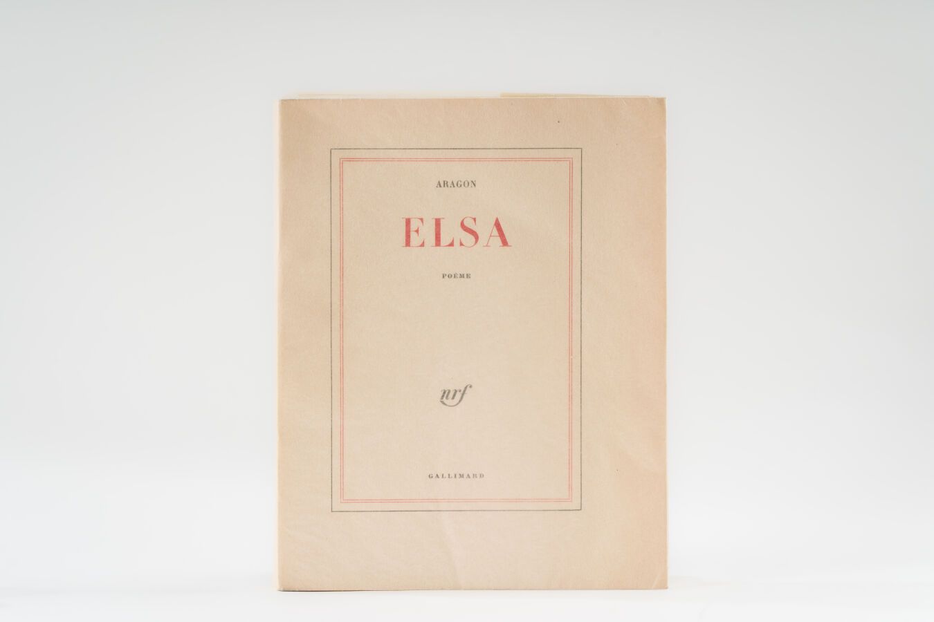 Null 28. ARAGON (Louis). 
Elsa. Poème. Paris, Gallimard, 1959, in-8 square, pape&hellip;