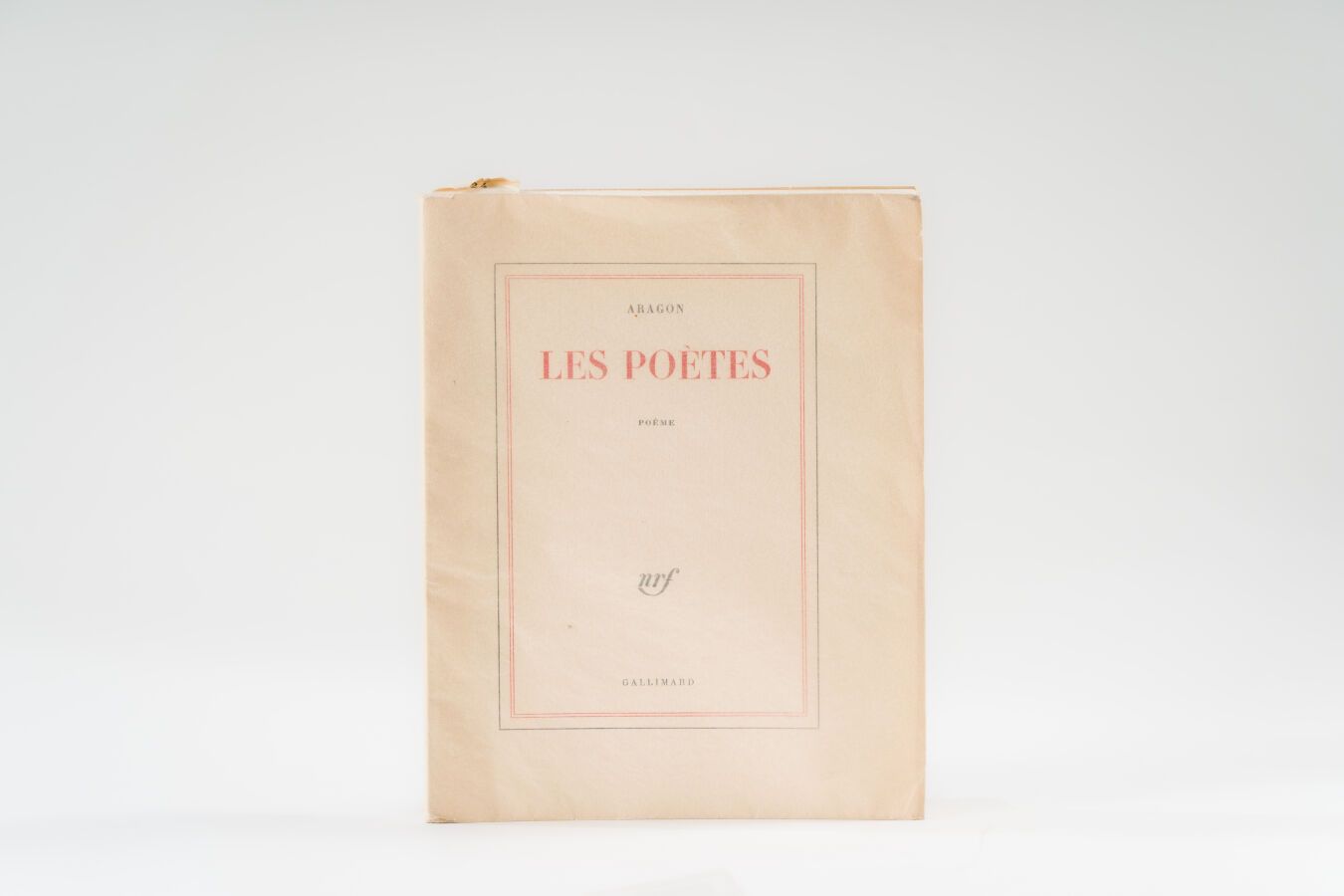 Null 29. ARAGON (Louis). 
Les Poètes. Poème. Paris, Gallimard, 1960, in-8 quadra&hellip;