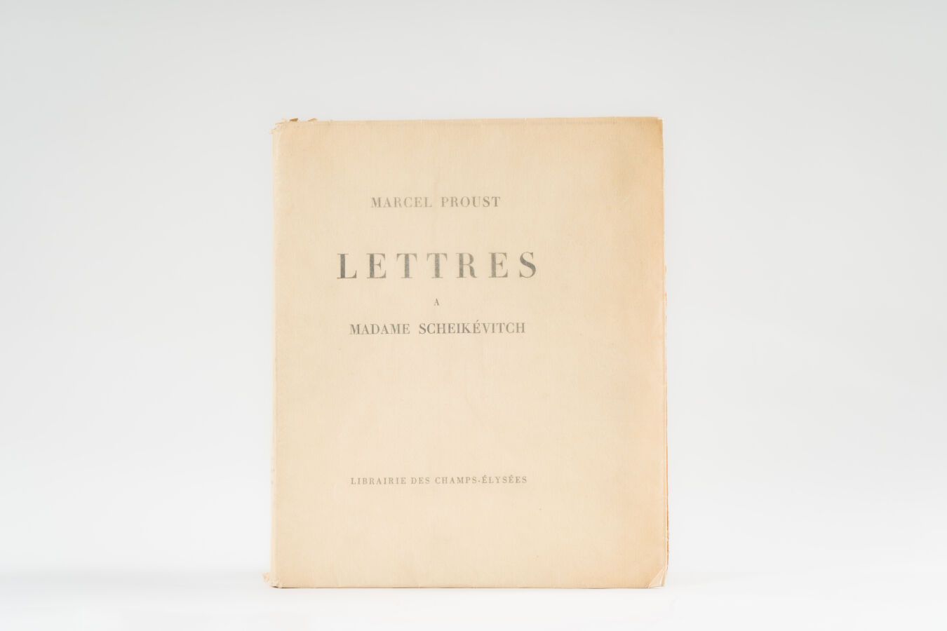 Null 174. PROUST (Marcel). 
Lettres à Madame Scheikévitch. Parigi, Librairie des&hellip;