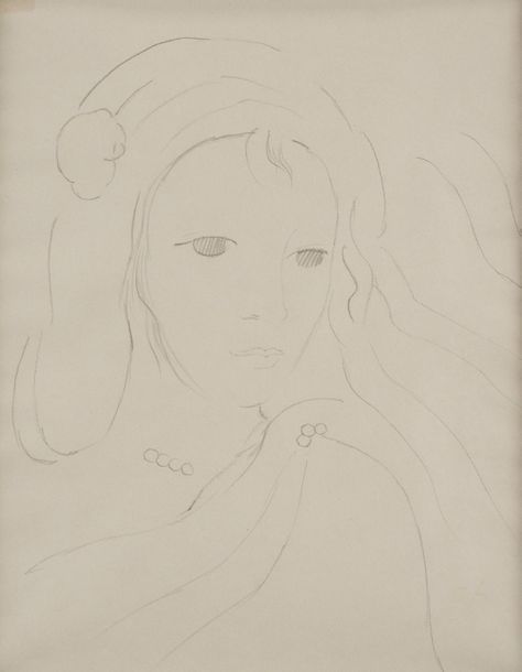 Null Marie LAURENCIN (1883-1956)
Portrait de jeune fille
Crayon non signé.
27 x &hellip;
