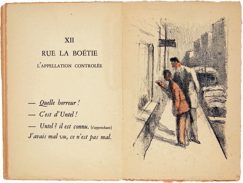 SIMON (J.) Une Fable, une parabole. [Paris], sans éditeur, 1958, in-12, en feuil&hellip;