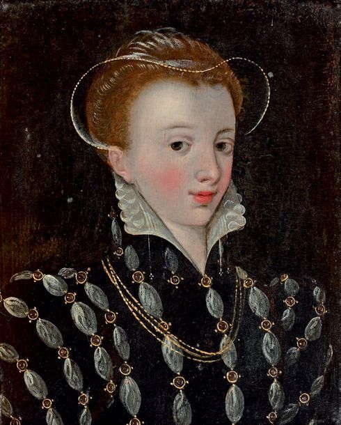 ÉCOLE FRANÇAISE de la seconde moitié du XVIe siècle Portrait de jeune femme
Huil&hellip;