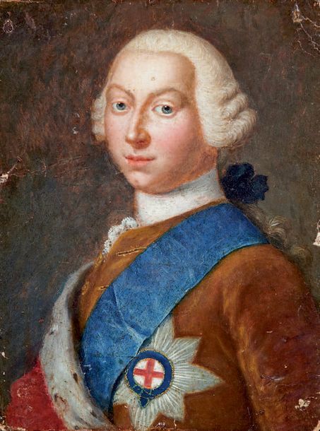 Ecole Anglaise du XVIIIe siècle 
Portrait of an English
prince Oil on cardboard.&hellip;