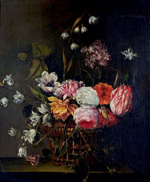 Attribué à Jean-Baptiste MONNOYER (1636-1699) 
Bouquet de fleurs dans un vase po&hellip;