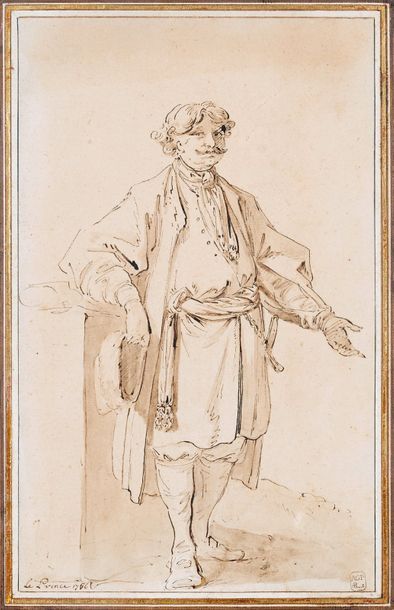 Jean-Baptiste LEPRINCE (1734-1781) Russian standing leaning on a
Plume pedestal,&hellip;