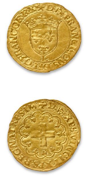 Null FRANÇOIS Ier (1515-15447)
Écu d'or à la croisette. Bayonne. 3,35 g.
D. 889.&hellip;