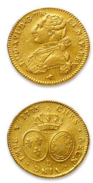 Null LOUIS XVI (1774-1793)
Double golden louis with dressed bust. 1775. Lyon.
D.&hellip;
