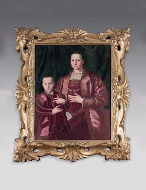 Atelier de Angelo di C. ALLORI dit BRONZINO (1503-1572) 
托莱多的埃莉诺和她的儿子弗朗索瓦-德-美第奇的&hellip;
