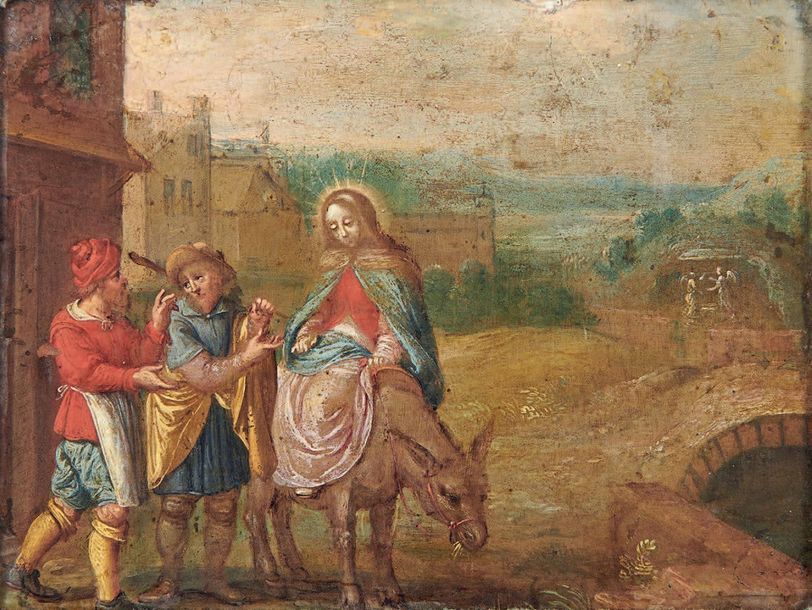 Ecole Flamande du XVIIIe siècle 
The Virgin, St. Joseph and the Innkeeper
Oil on&hellip;
