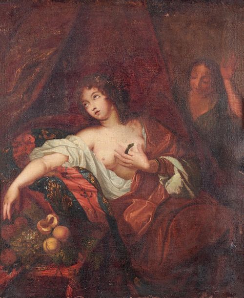 Ecole Flamande du XVIIIe siècle 
La mort de Cléopâtre
Huile sur toile, rentoilée&hellip;