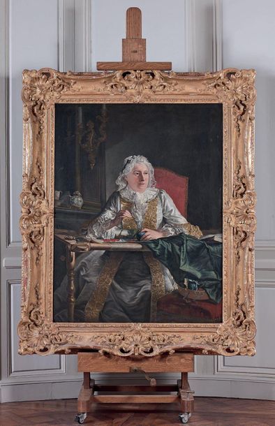 Atelier de Jacques André Joseph AVED (1702-1766) 
Portrait de madame Crozat, mar&hellip;